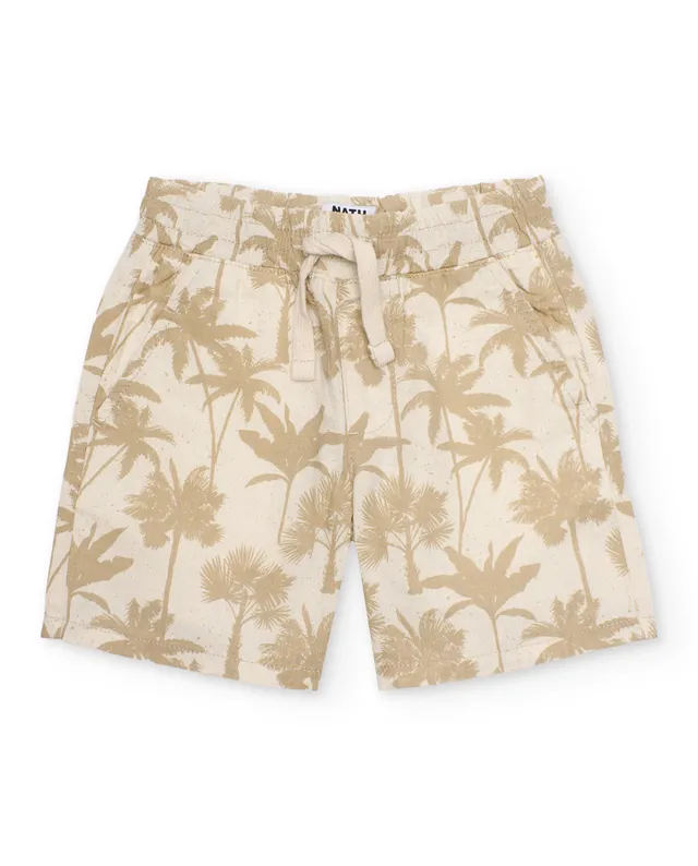 Tuc tuc bermuda bambino beige stampa palme