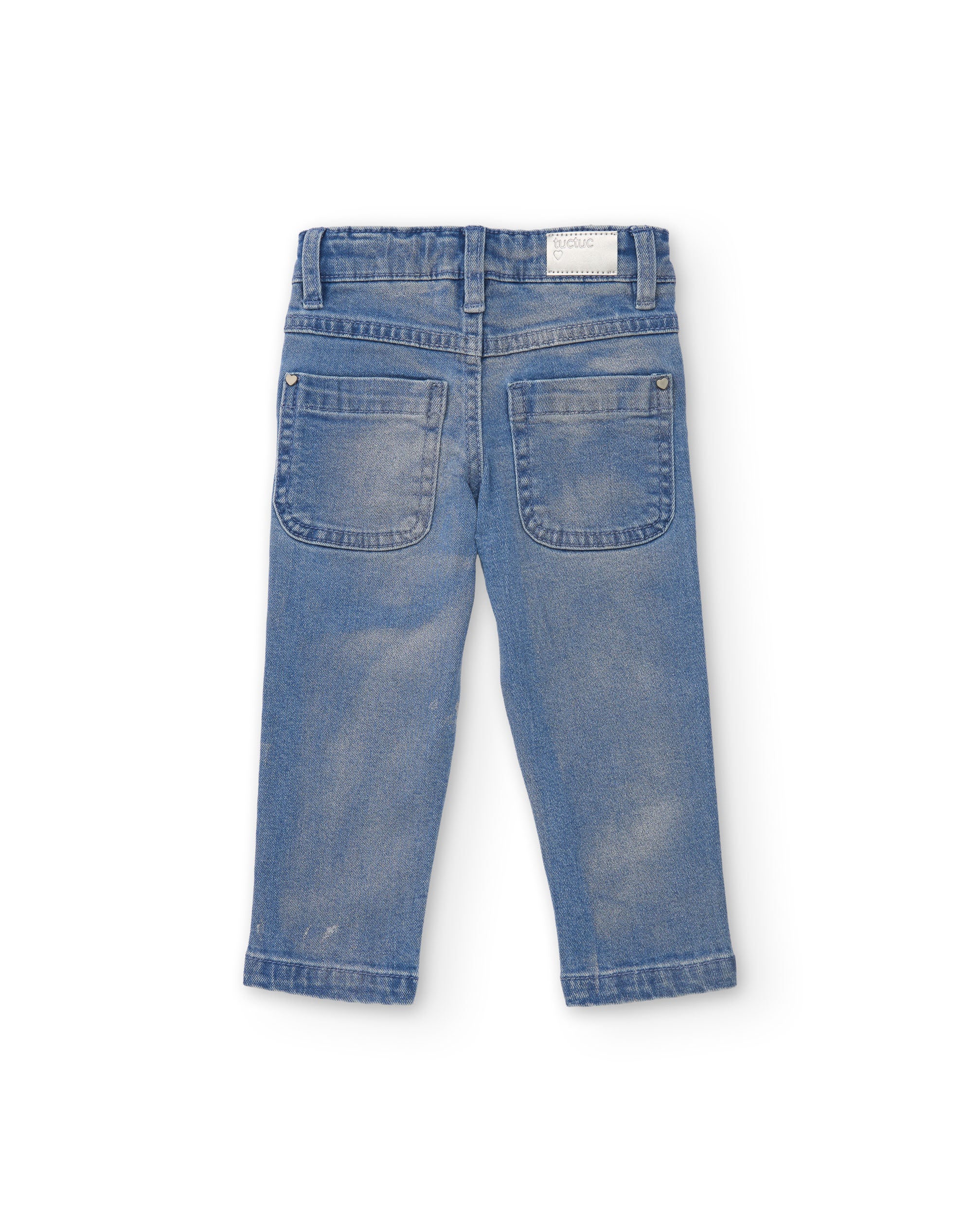 Tuc Tuc jeans bambina denim ricamo fiori