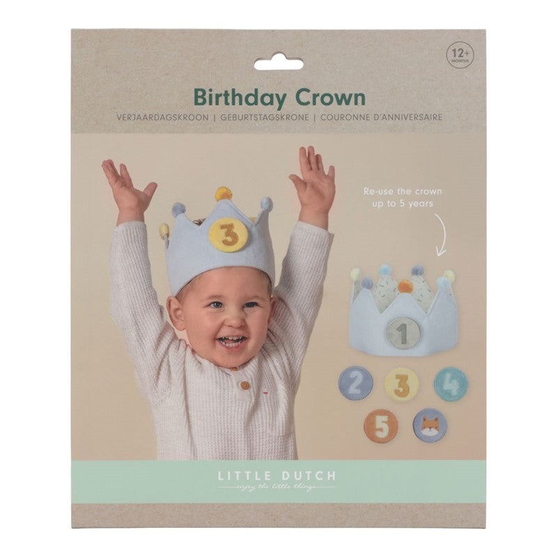 Little Dutch corona compleanno bambino blu numeri 1-5