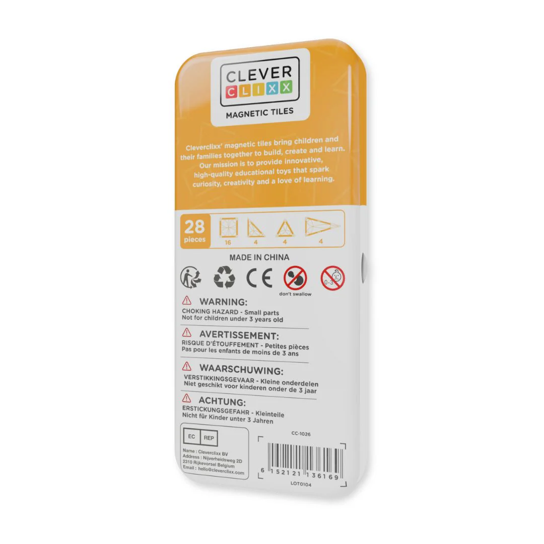 Cleverclixx Mini Tiles Pack 28 costruzioni magnetiche 28 pezzi