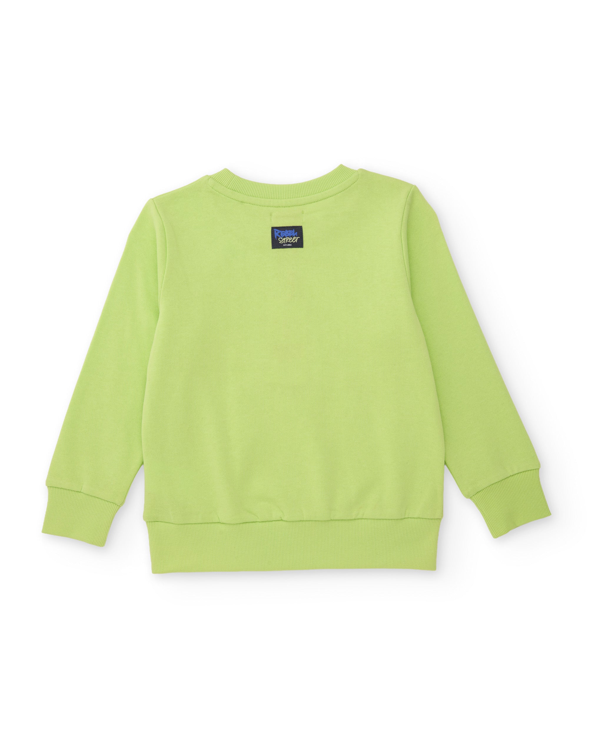 Tuc tuc Rebel Street felpa bimbo verde lime stampa frontale