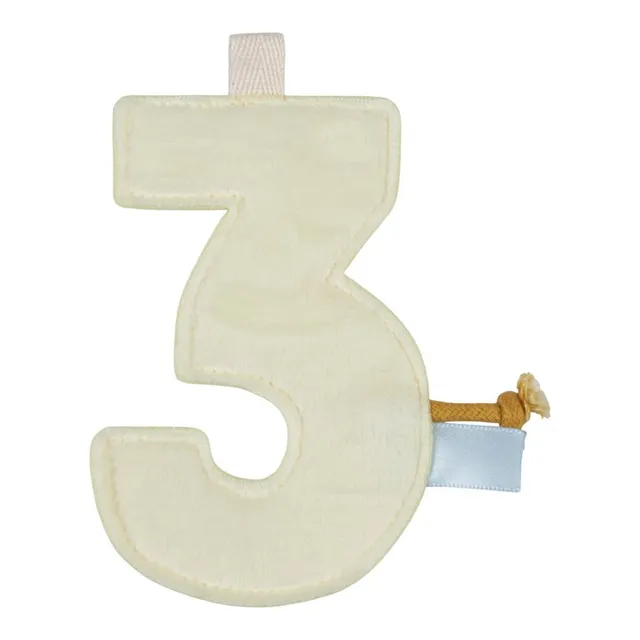 Little Dutch Numero 3 elemento ghirlanda stoffa blu