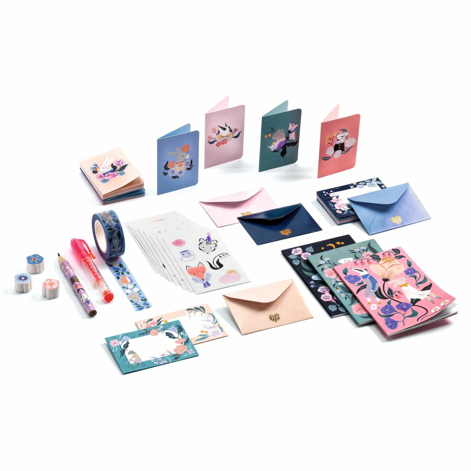 Djeco Lovely Paper Cecile mini set scrittura kraft