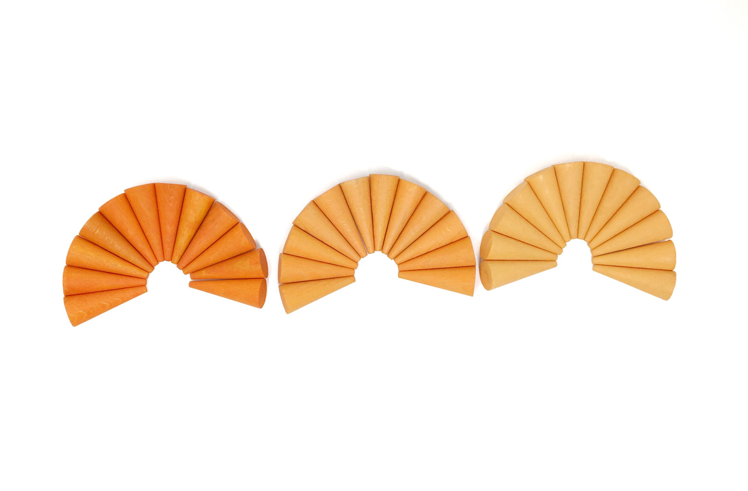 Grapat Mandala coni arancio gioco legno 36 pezzi