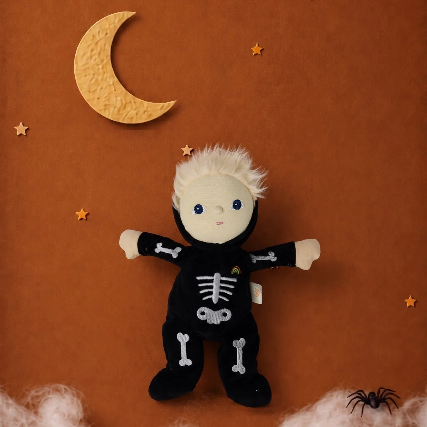 Olliella Dinky Dinkums Scully Skeleton bambola in stoffa