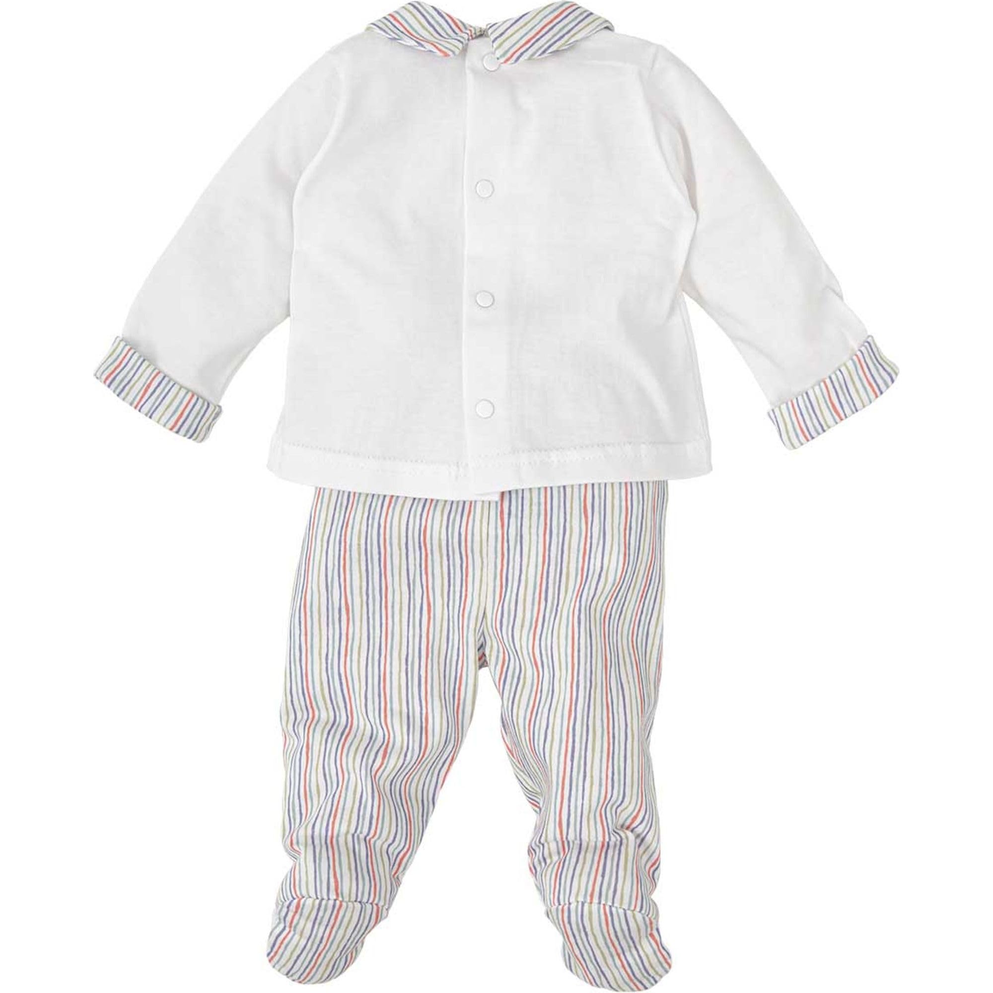 Babidu Tutina Neonato Cotone Rig scored Maniche Lunghe