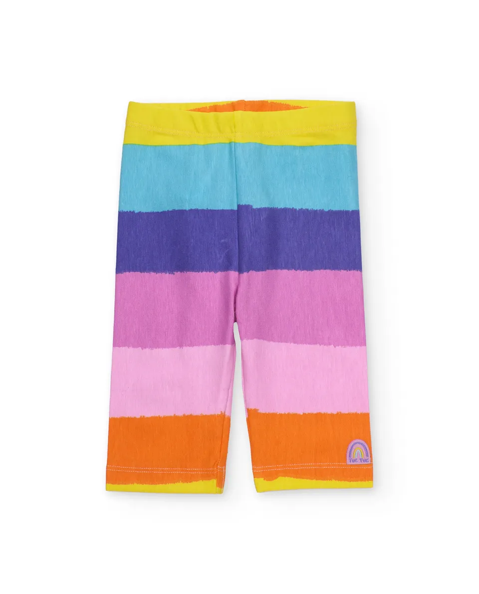 Tuc Tuc leggings bambina multicolore righe elasticizzate