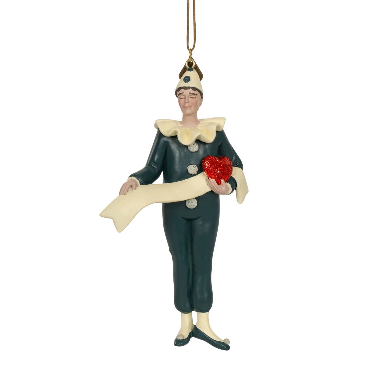 Konges Slojd Clown decorazione Natale resina 13,5 cm