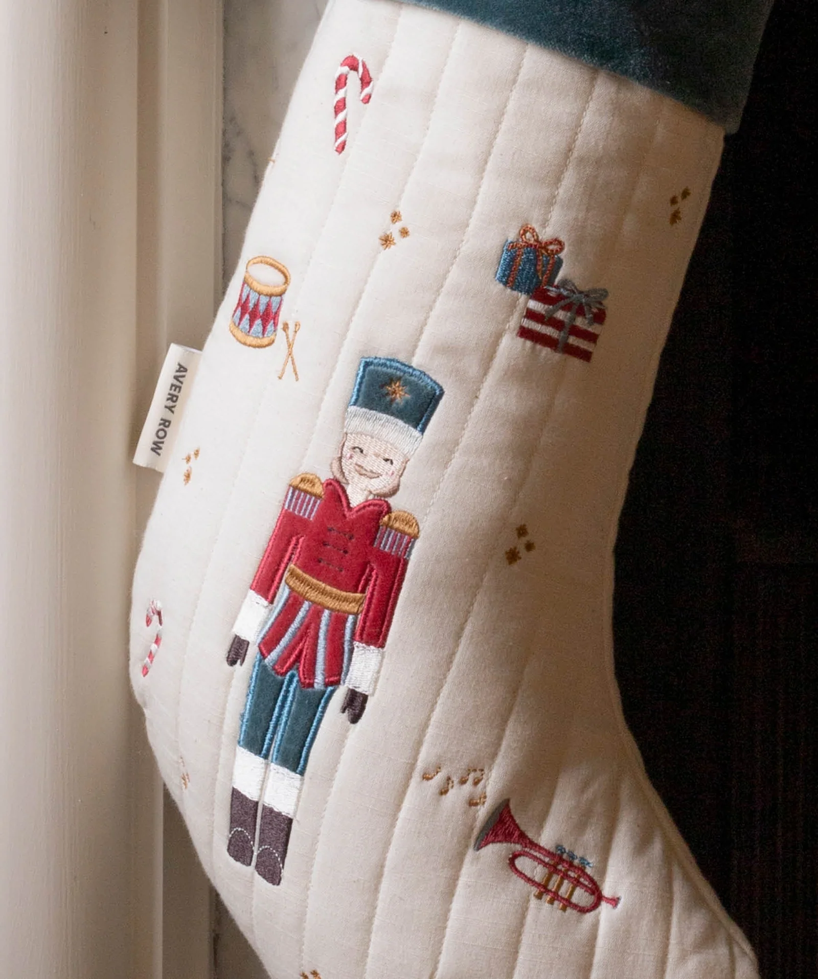 Avery Row Nutcracker calza natalizia cotone H 53 cm