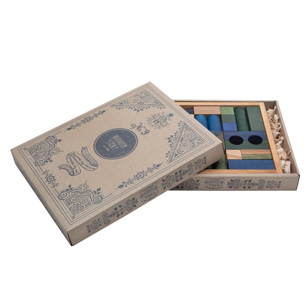 Wooden Story Cold Block costruzioni 30 pezzi blu