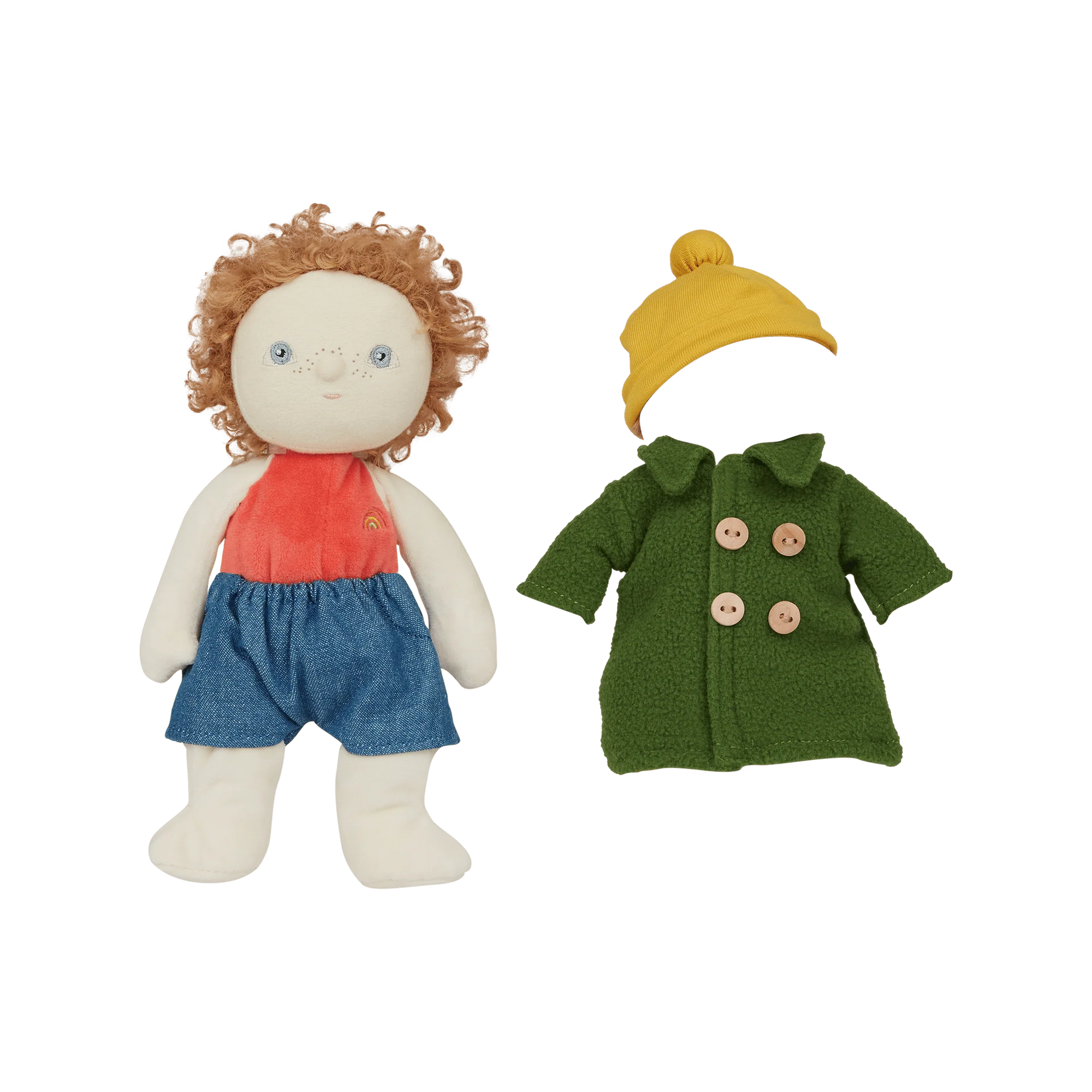 Olli Ella Dress Me Dinky Charlie Chestnut bambola stoffa