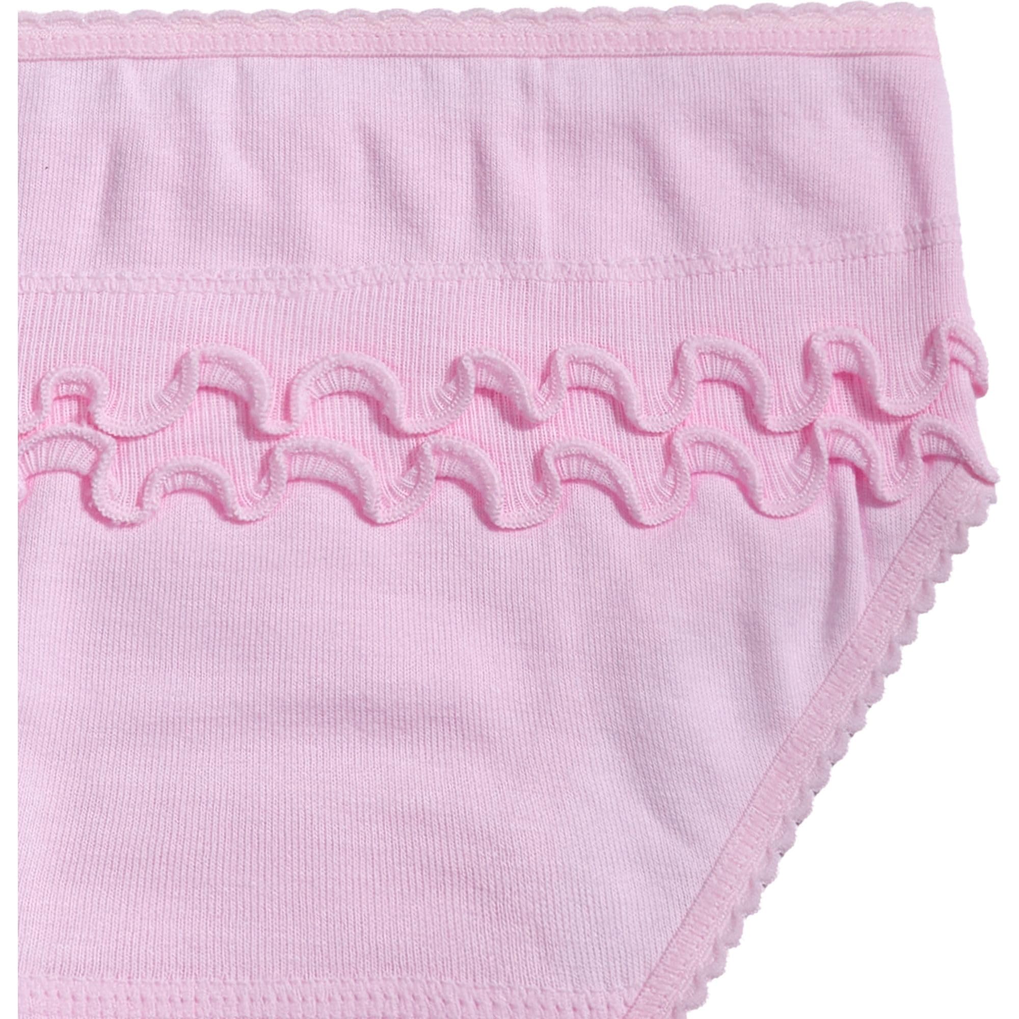 Babidu slip bambina cotone con volant bianco