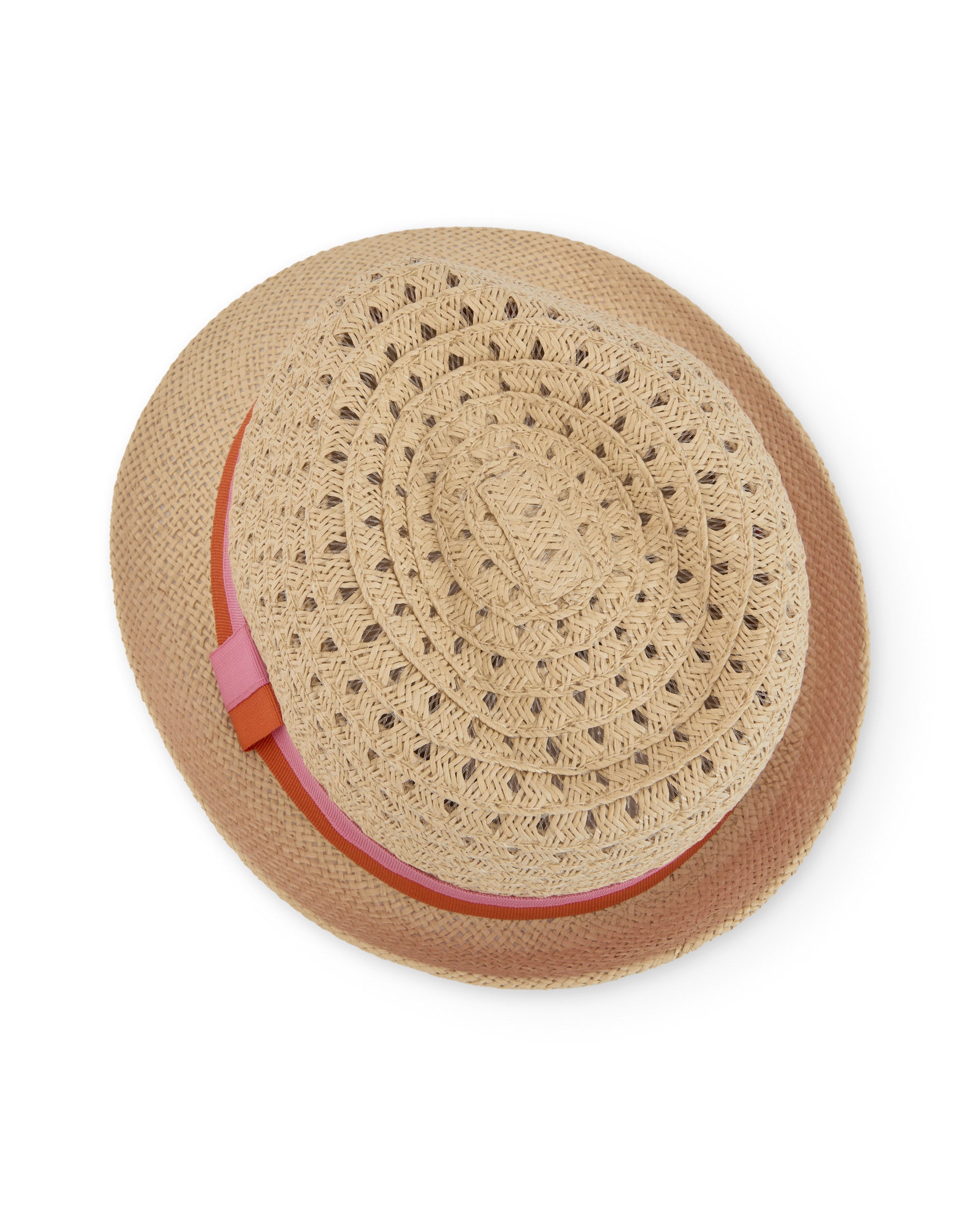 Tuc Tuc cappello bambina intrecciato beige nastro