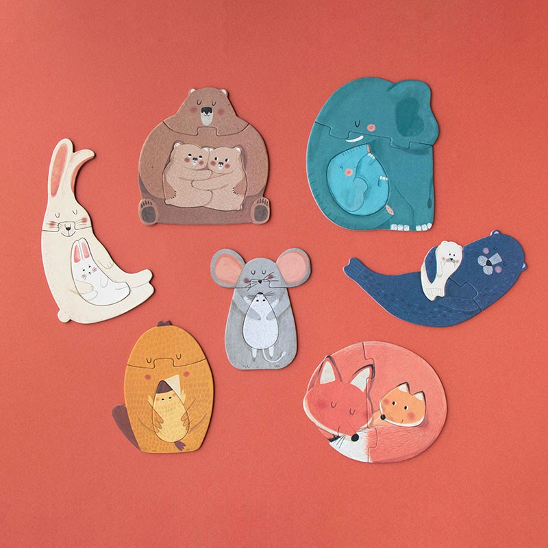 Londji Mama 7 soggetti puzzle bambini animali