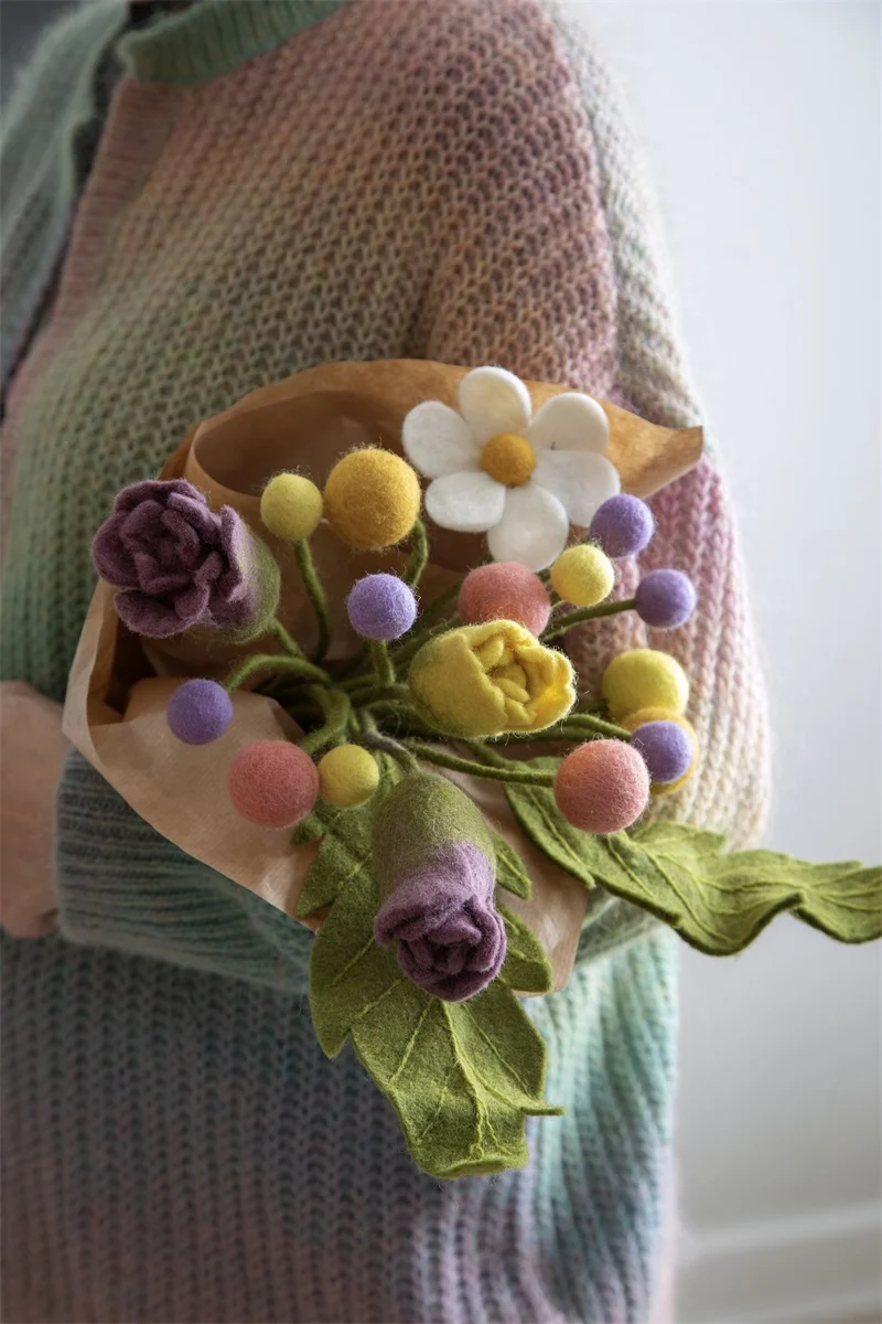 Gry & Sif Sumitra Bouquet mazzo fiori feltro lana