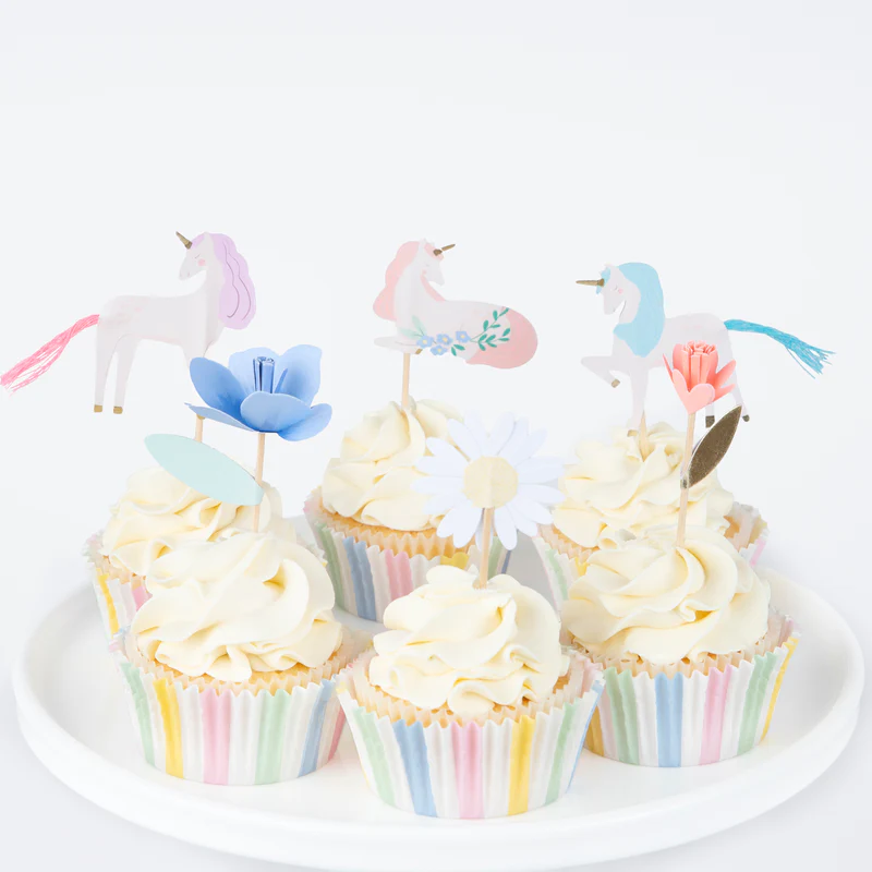Meri Meri Unicorn kit cupcake 24 decorazioni oro