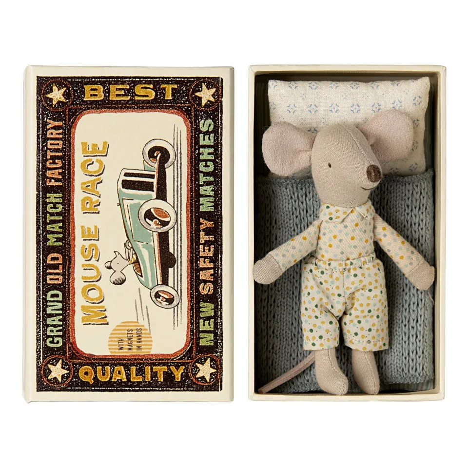 Maileg Little Brother in Box topolino cotone H 11 cm