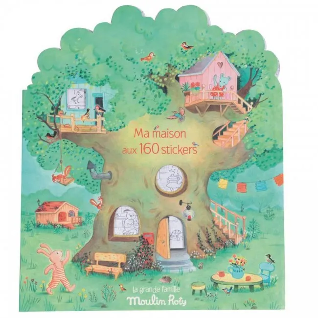 Moulin Roty La Grande Famille album da colorare 160 adesivi