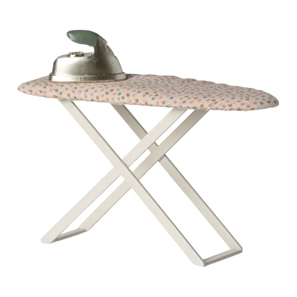 Maileg Topi Set Asse da Stiro e Ferro Miniatura Rosa Metallo