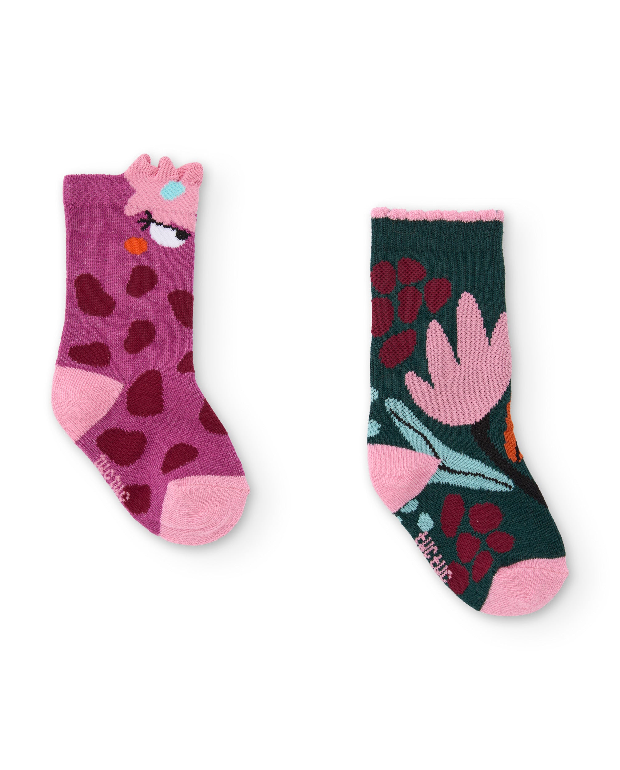 Tuc Tuc calzini bambina rosa cuori set 2 paia