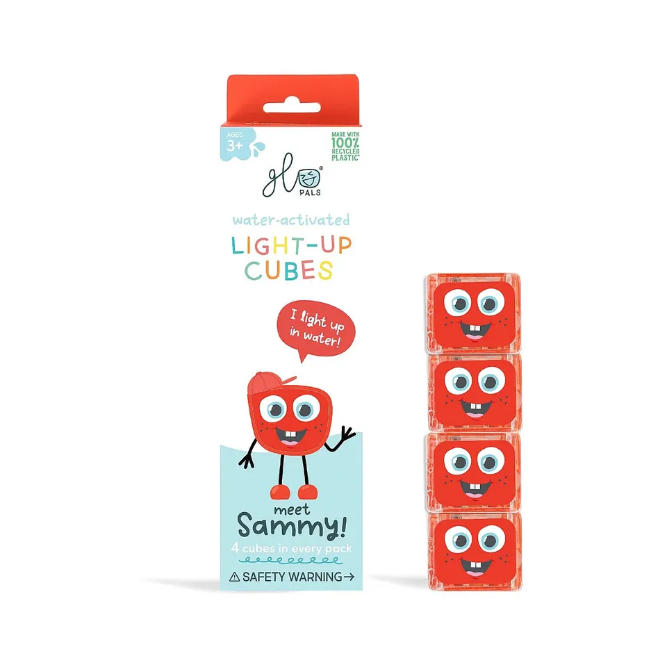 Glo Pals Sammy rosso cubi luminosi bagnetto set 4 pezzi