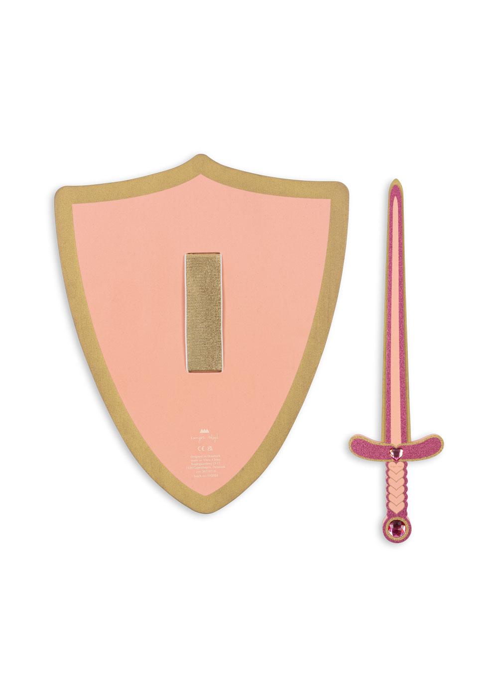 Konges Slojd Unicorn Pink set scudo e spada morbido
