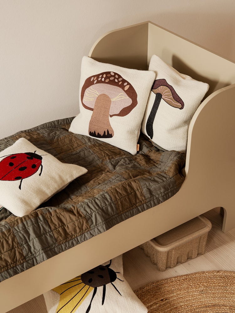 Ferm Living Forest Porcini cuscino ricamato 40x40 cm