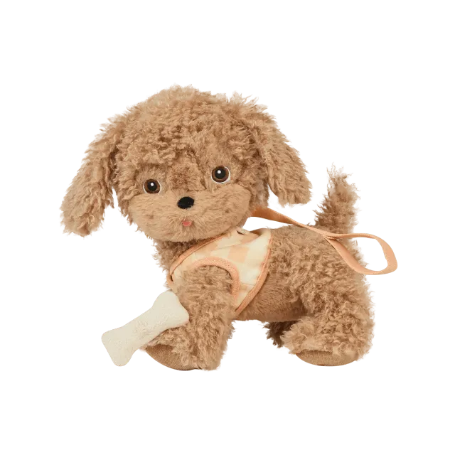 Olli Ella Dinkum Dogs Goldie peluche cane con osso