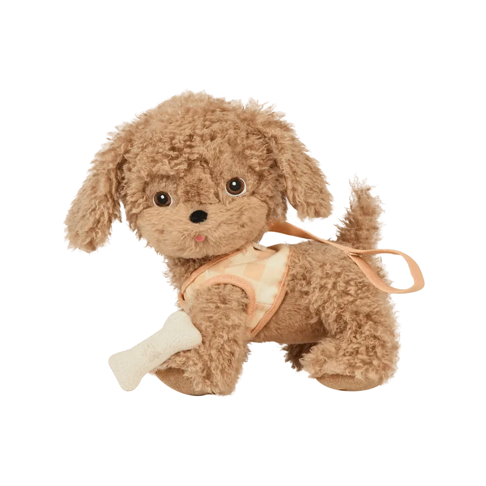 Olli Ella Dinkum Dogs Goldie peluche cane con osso