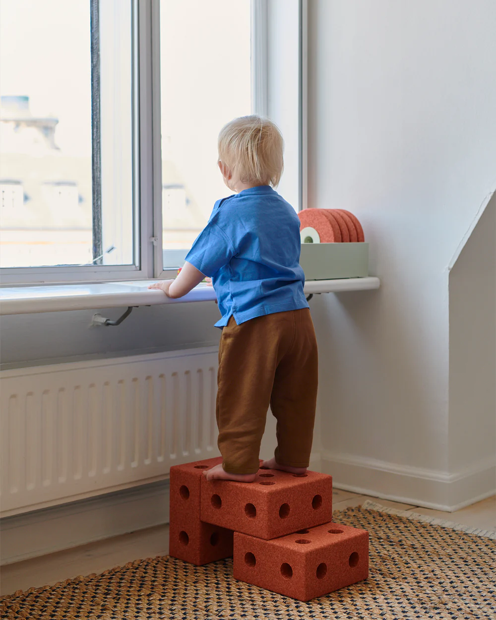 MODU Baby Walker 3-in-1 carrellino primi passi orange-green