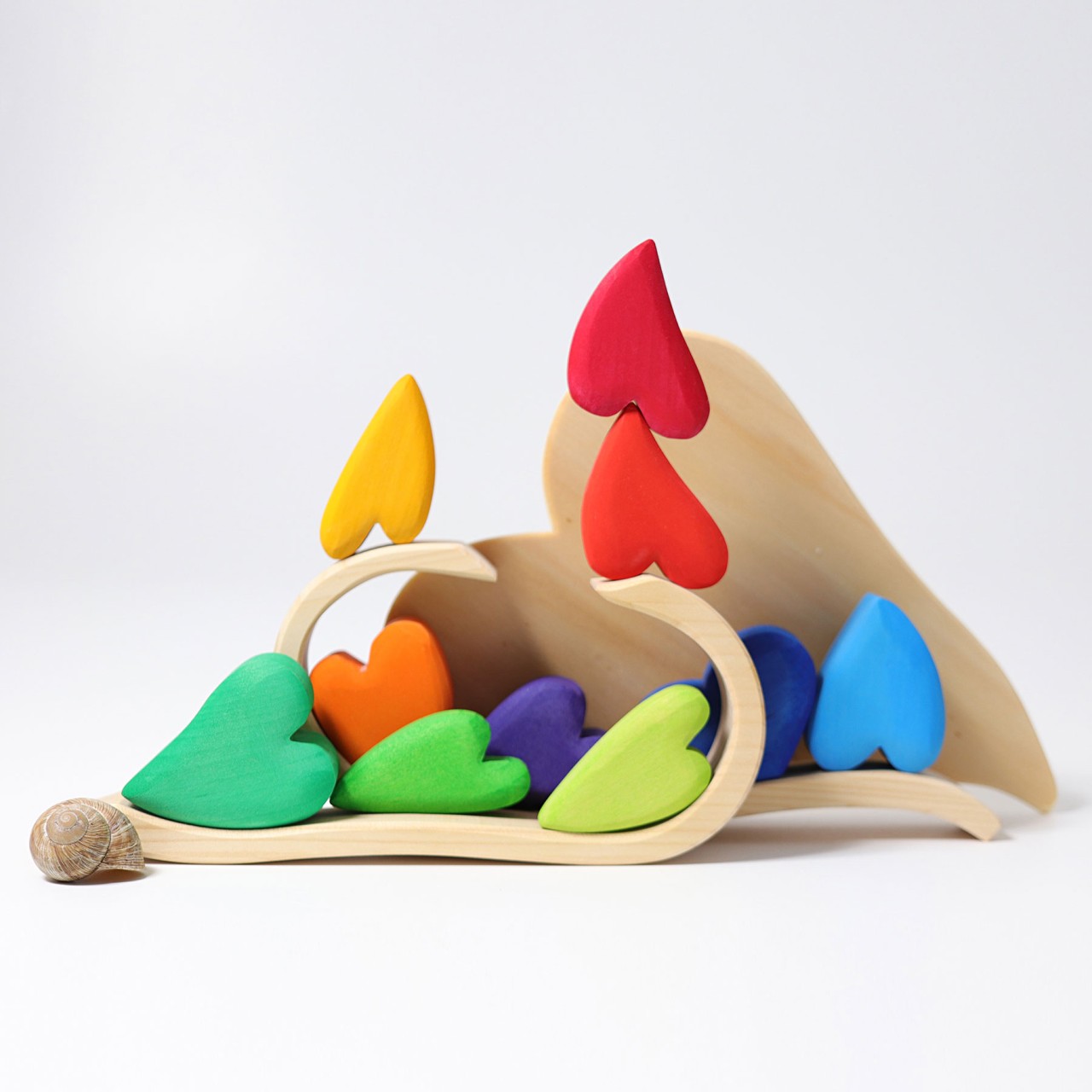 Grimm's Cuore colori primari set costruzioni legno
