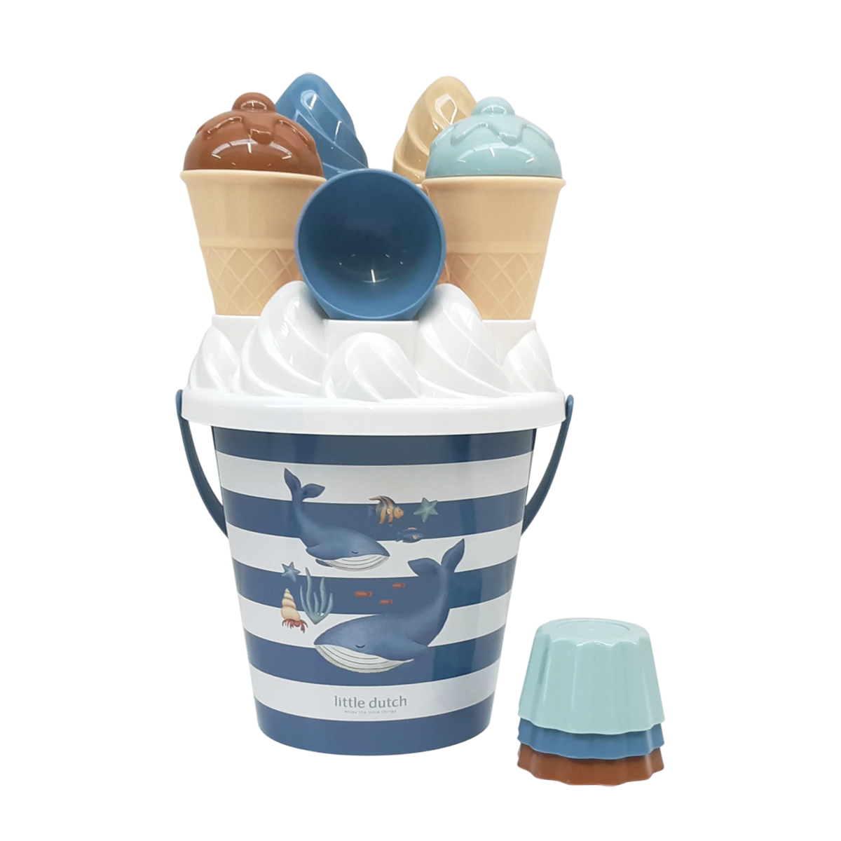 Little Dutch set spiaggia gelati blu secchiello palette 18 mesi+