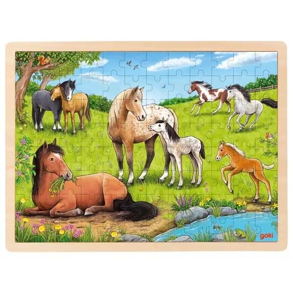 Goki Estate al Recinto Cavalli Puzzle Legno 96 Pezzi