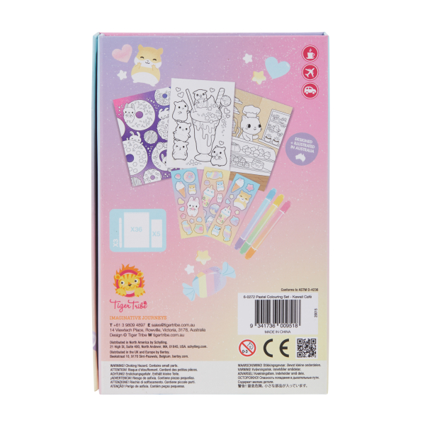 Tiger Tribe Kawaii Pastel Colouring Set da colorare viaggio