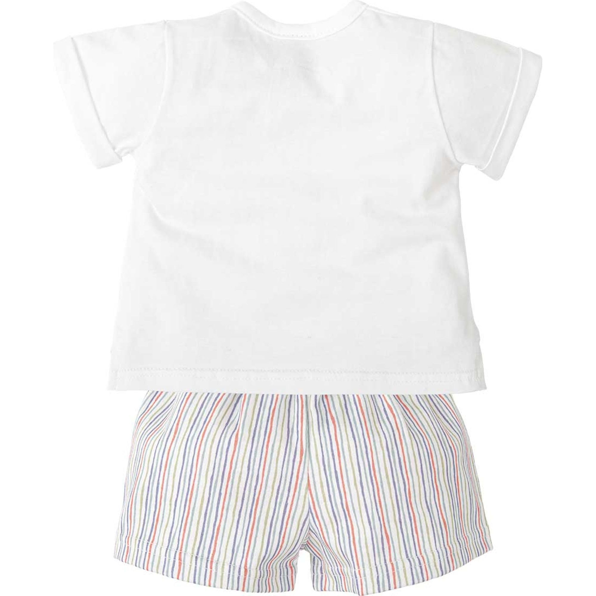 Babidu completo neonato maglia e shorts righe 3 mesi cotone