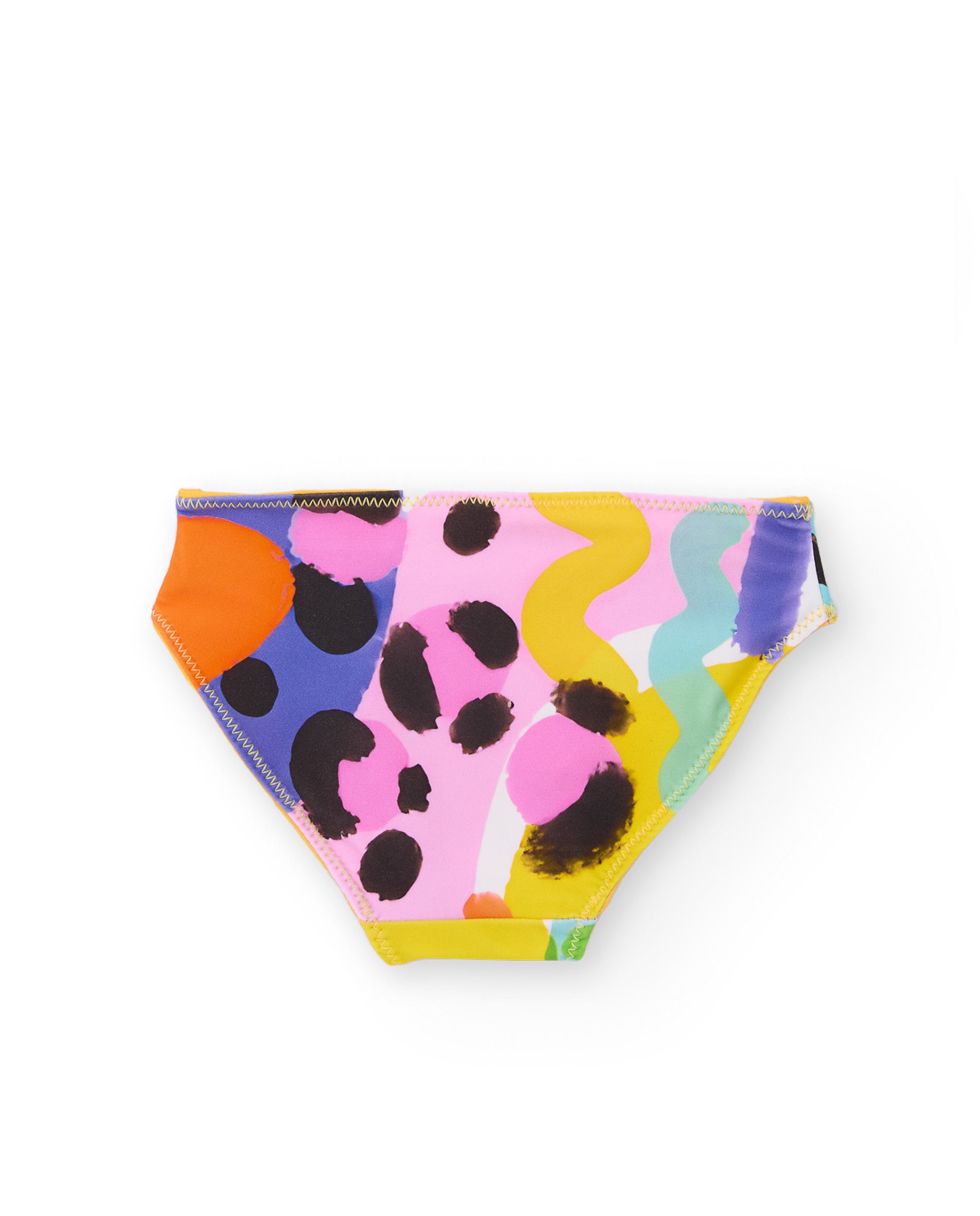 Tuc Tuc slip costume bambina reversibile giallo floreale