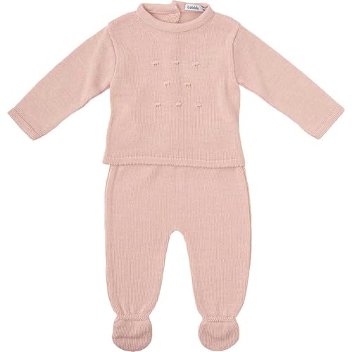Babidu Set Neonato Maglia Traforata + Leggings 6 Mesi