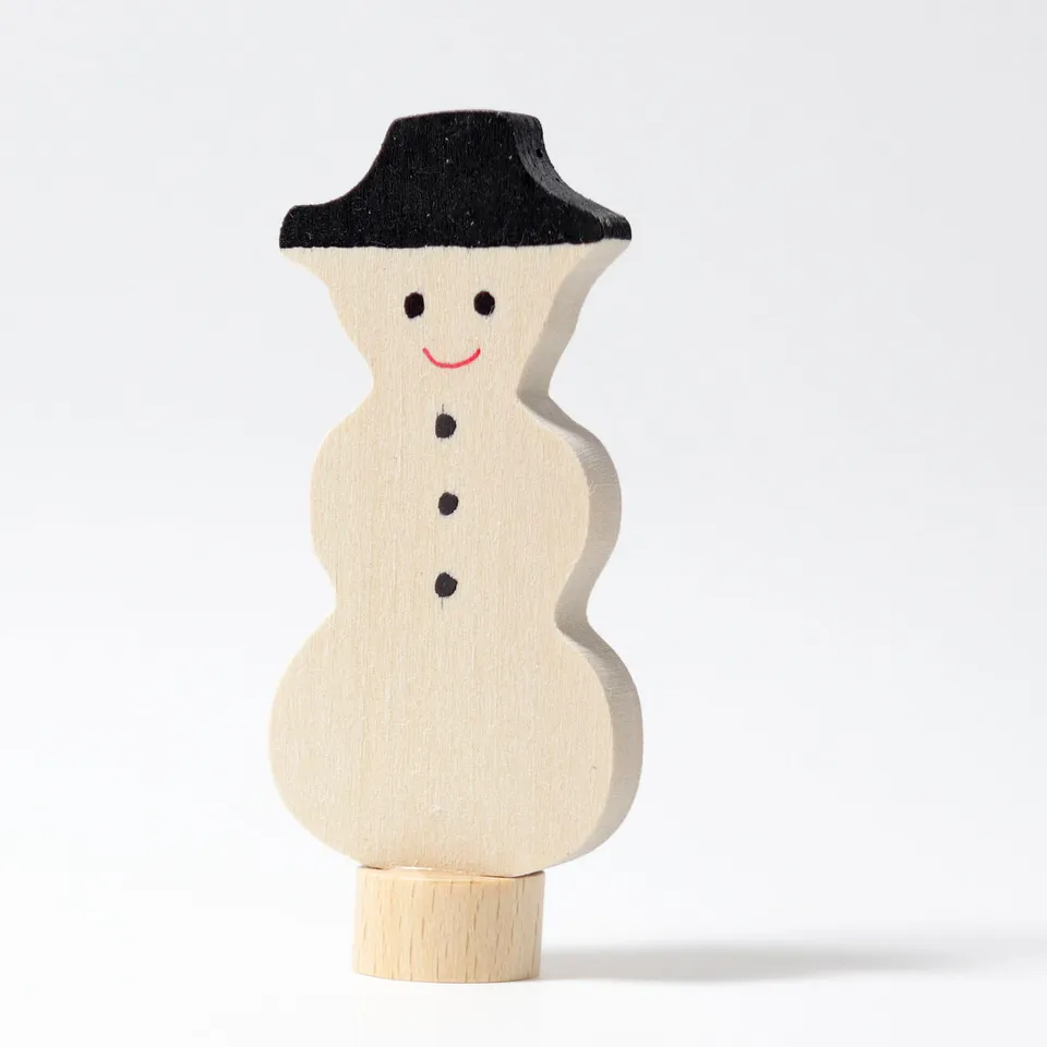 Grimm's Pupazzo di neve figura legno 7 cm atossico