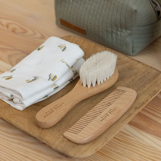 Little Dutch Set Spazzola e Pettine in Legno Neonato