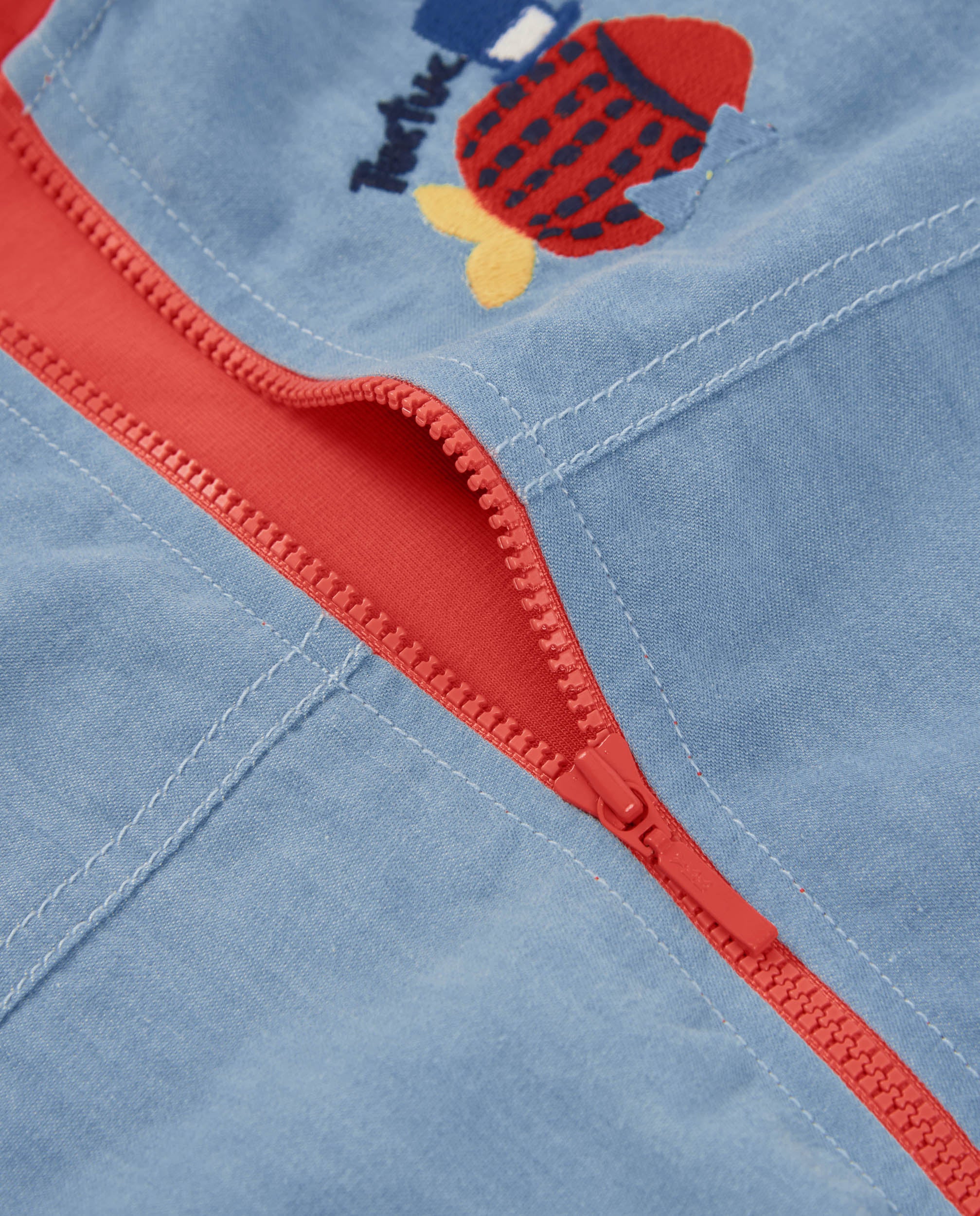 Tuc tuc giacca bambino denim blu con cappuccio