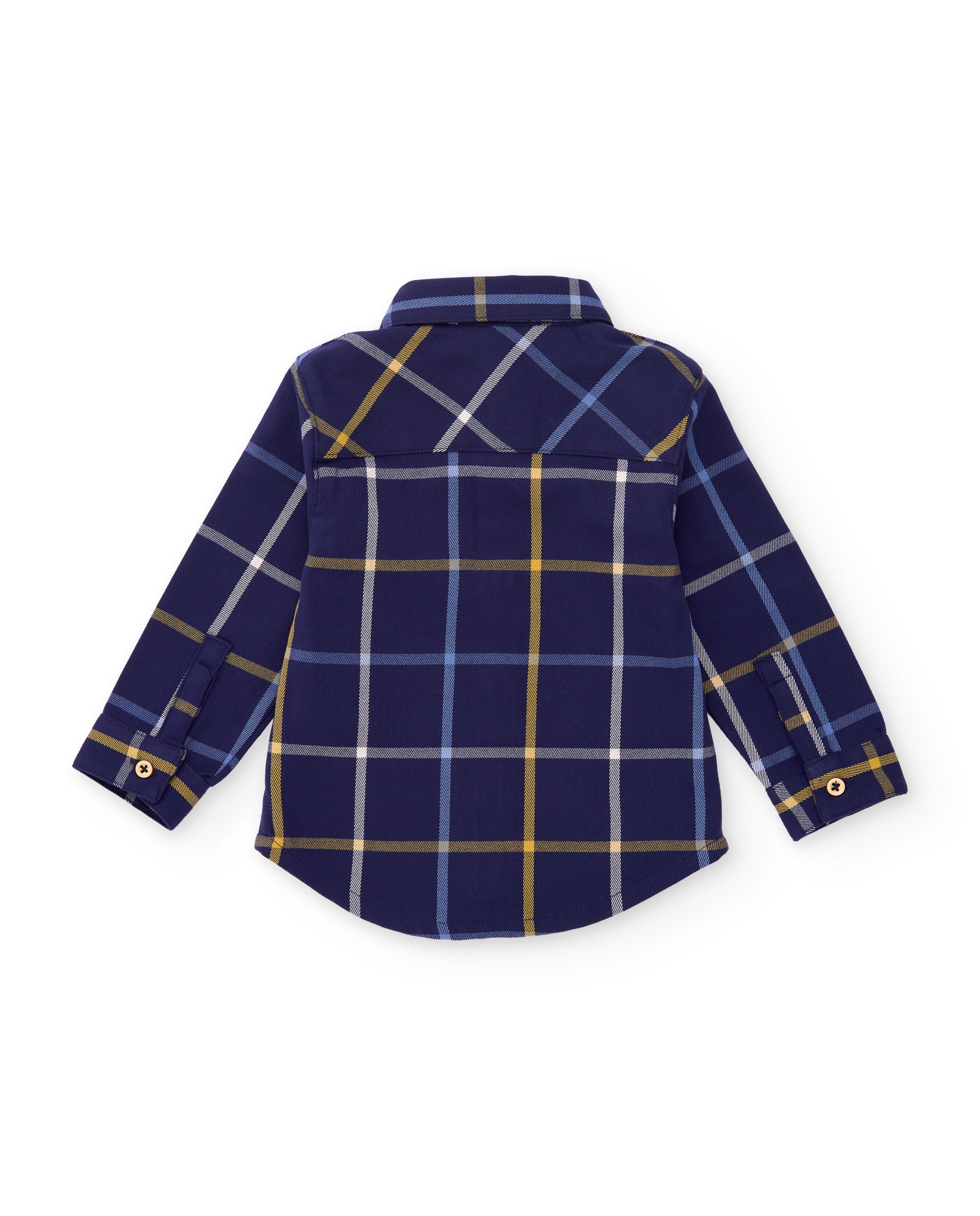 Tuc Tuc camicia bambino blu quadri bottoni legno