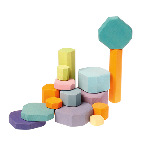 Grimm's Tronco d'Albero Set Costruzioni 16 Pezzi Pastello