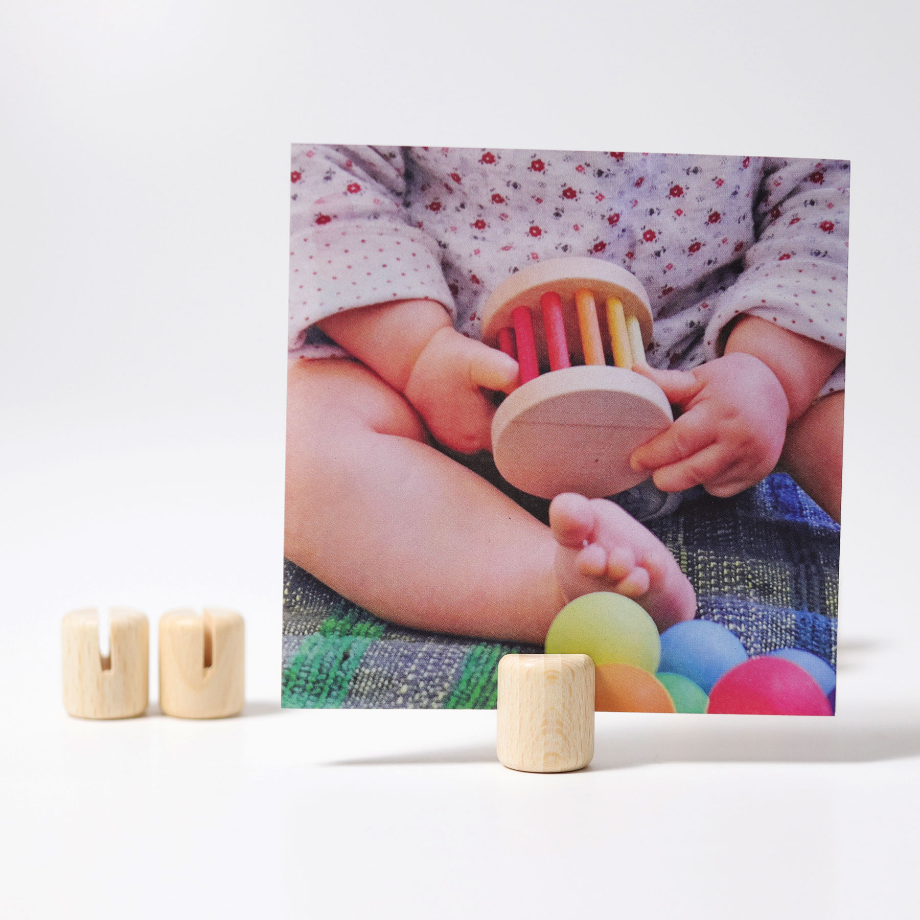Grimm's Porta Biglietto supporto legno H 2 cm anelli compleanno