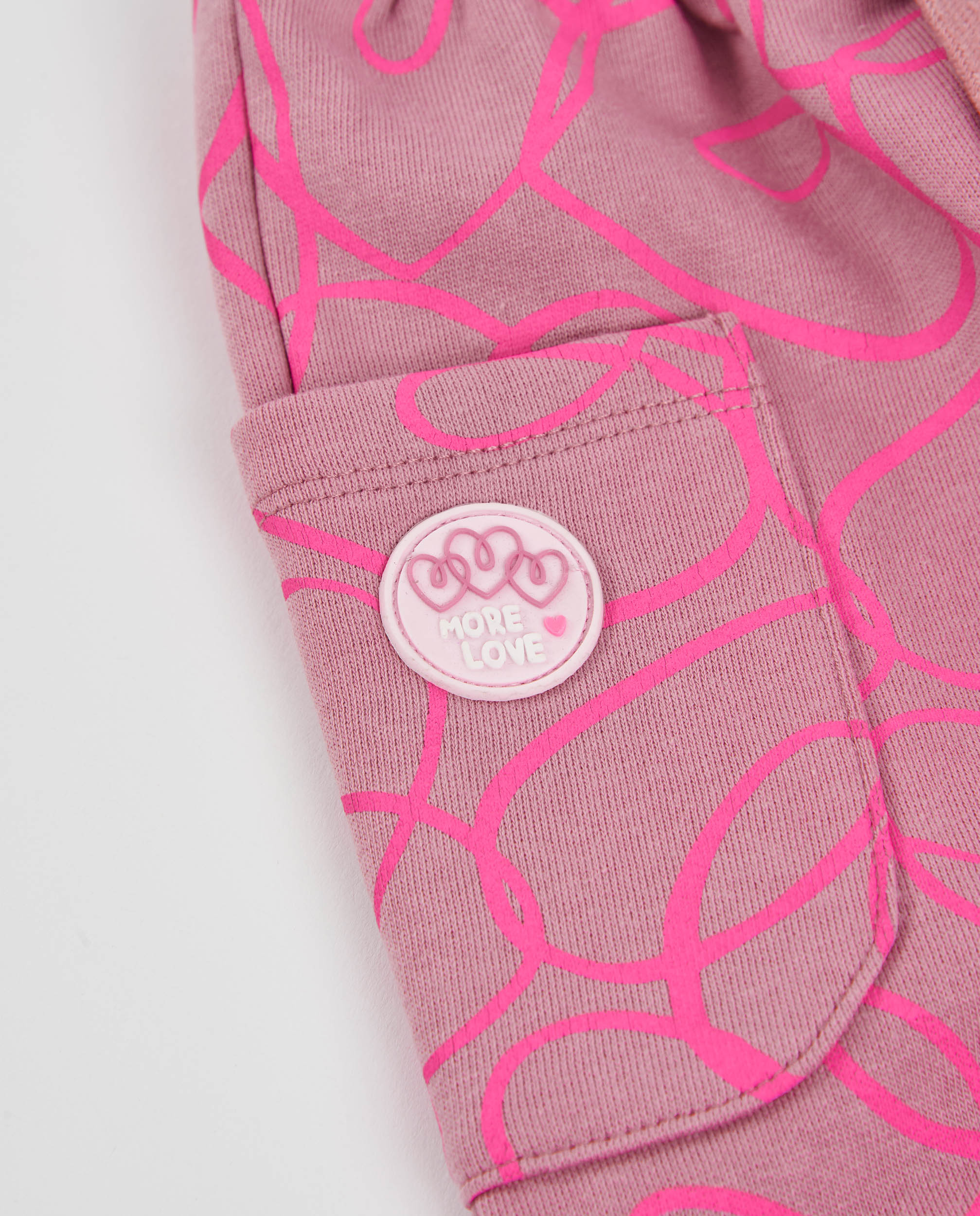 Tuc Tuc Pantaloni Felpa Bambina Rosa Nastri Felpati