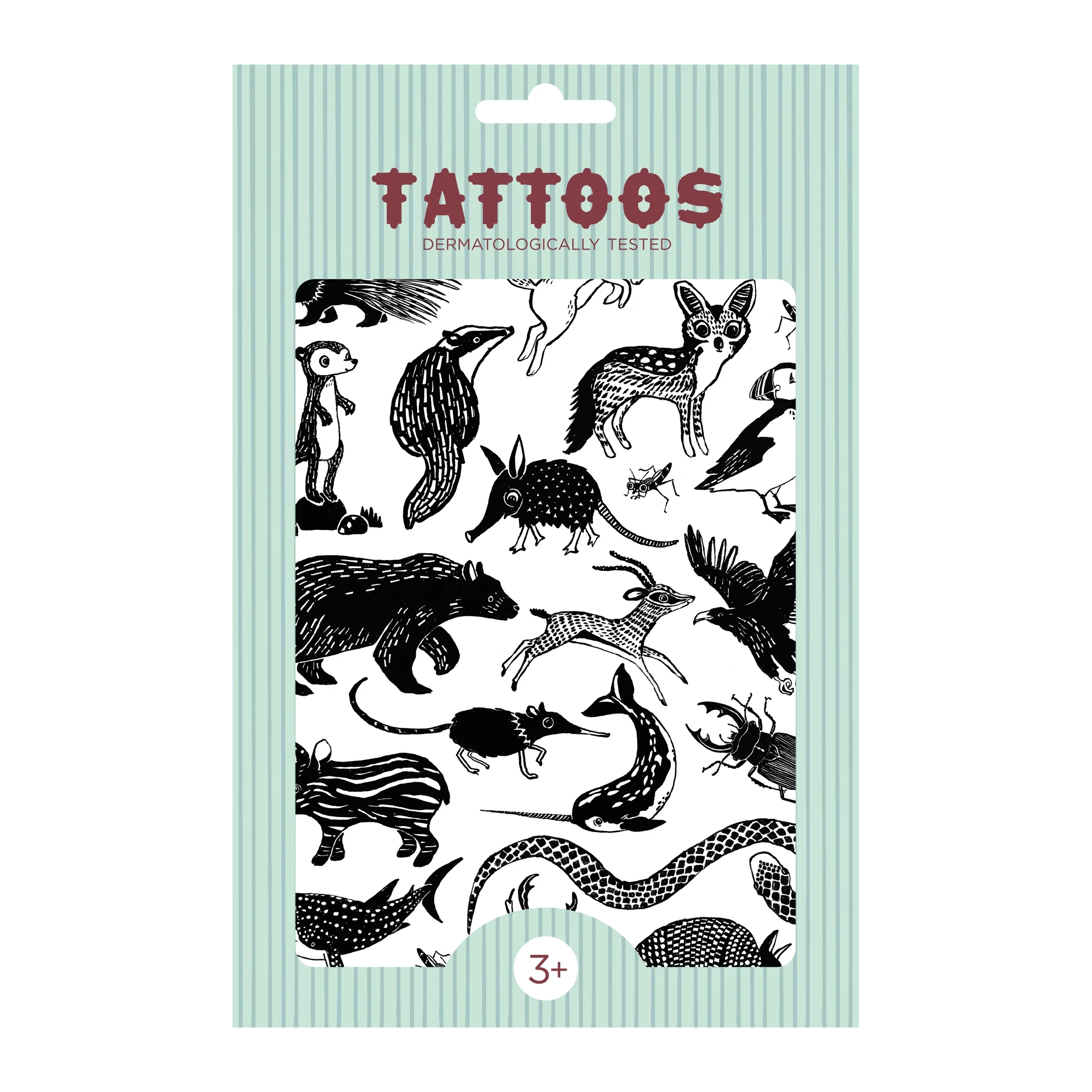 Petit Monkey Black Animal tatuaggi bambini 2 fogli