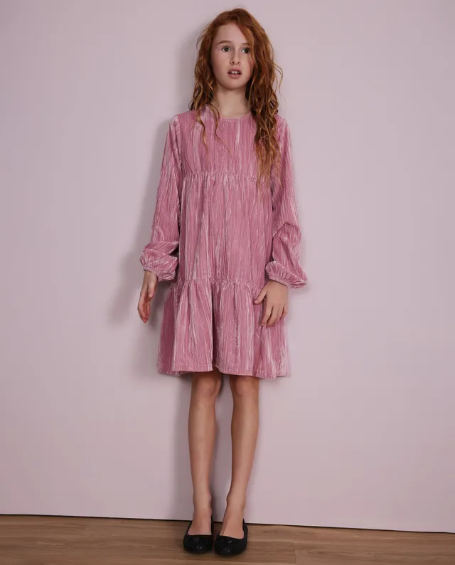 Tuc Tuc vestito bambina raso volant rosa