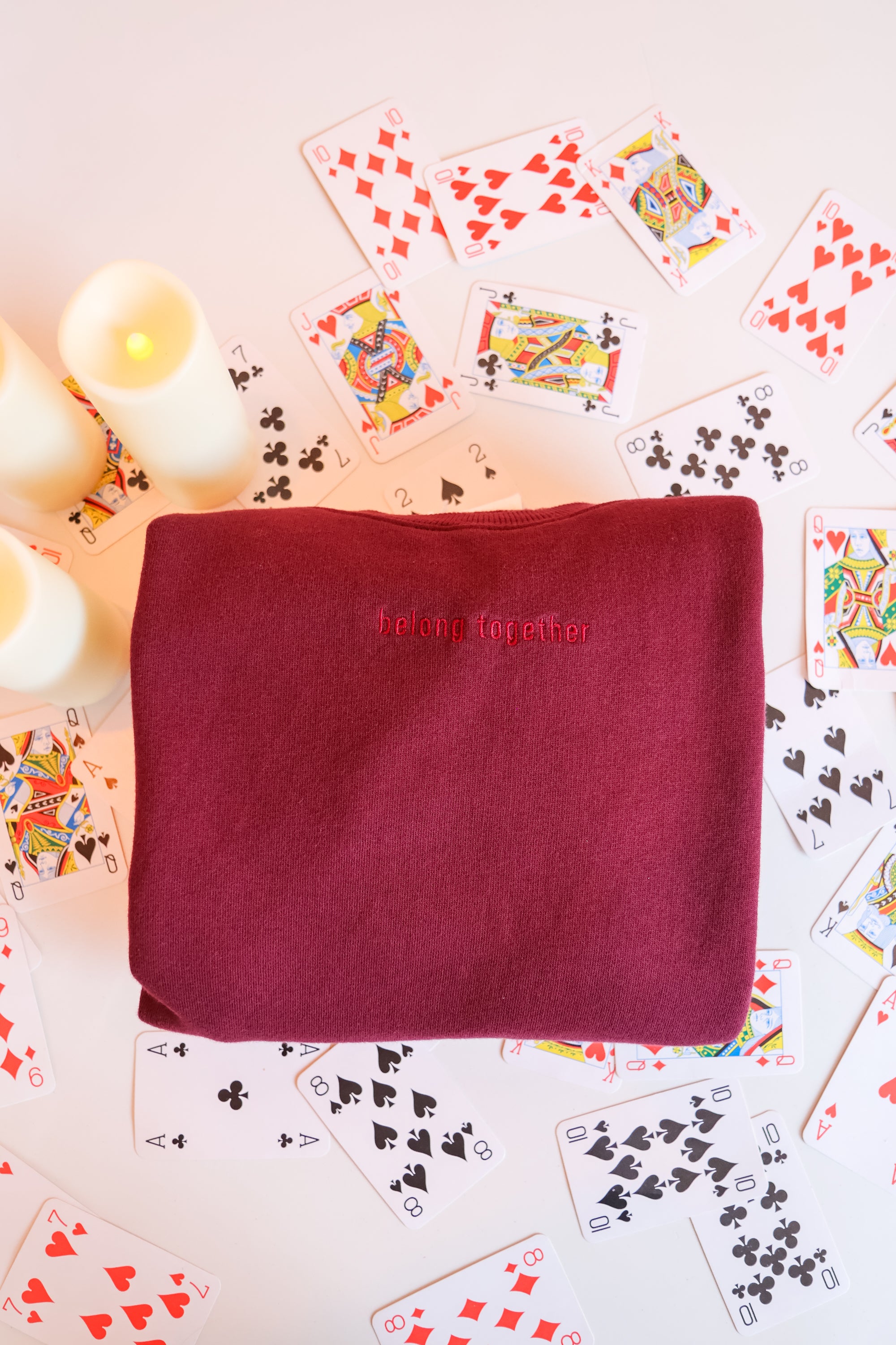 Ella and Rapha BELONG TOGETHER felpa bordeaux cotone bio