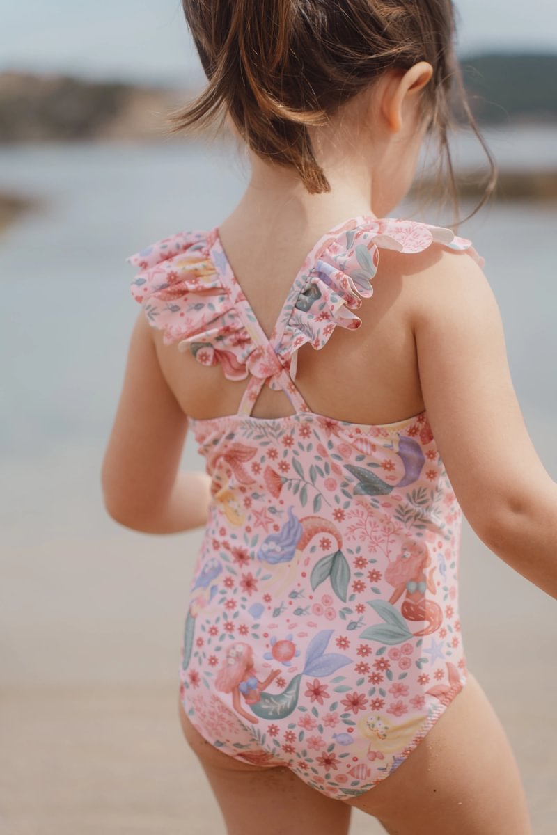 Little Dutch costume bambina rosa sirene con volant