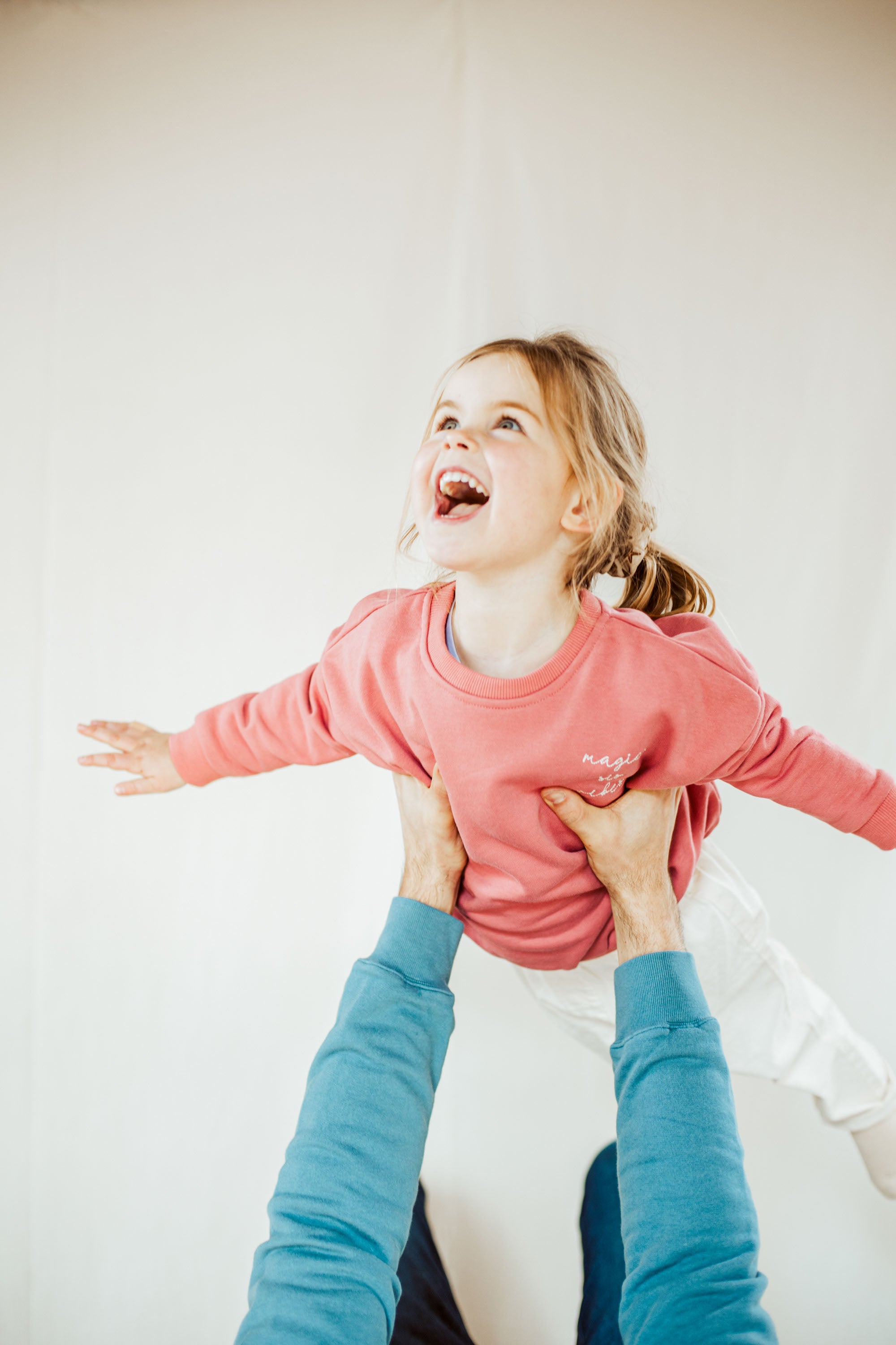 Ella and Rapha Sis felpa bambina lampone loose fit cotone