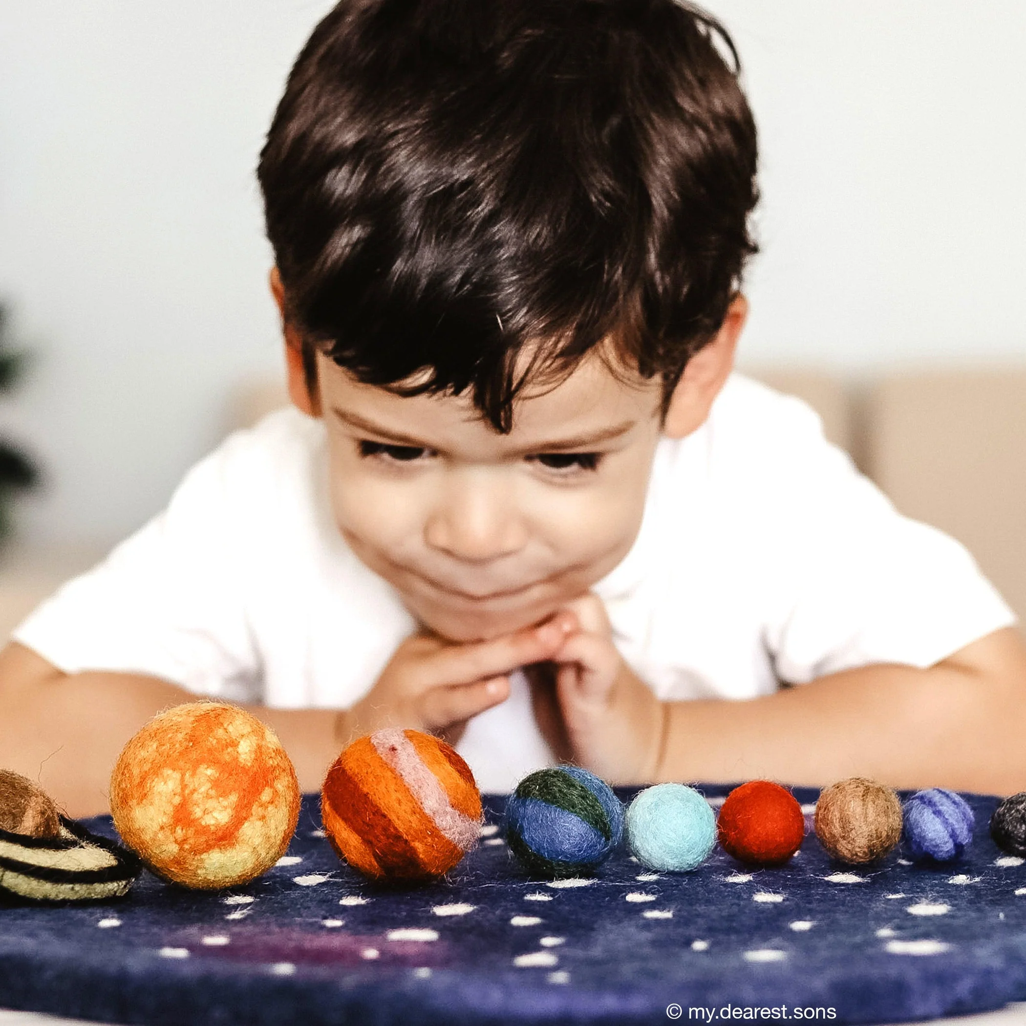 Tara Treasures Solar System tappeto gioco feltro 40 cm